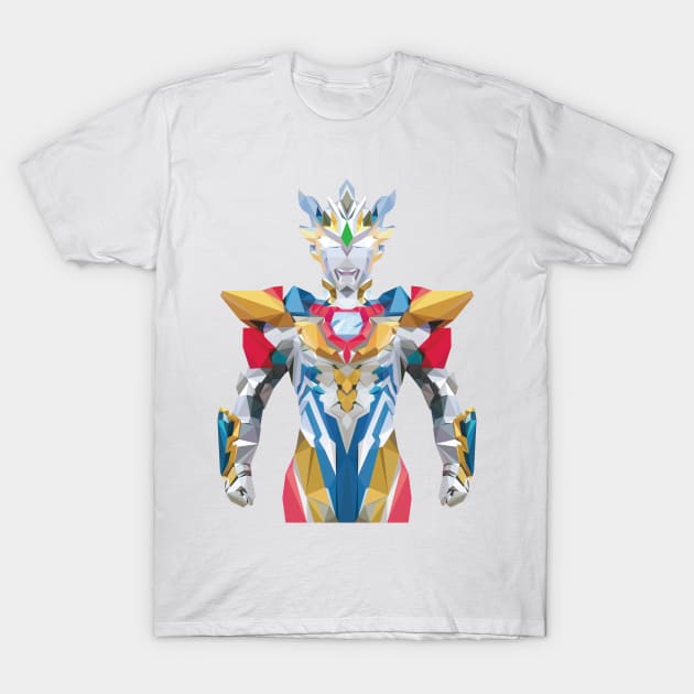 Ultraman Z Delta Rise Claw (Low Poly Style) T-Shirt by The Toku Verse